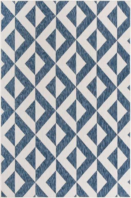 Blue 6' 1 x 9' Jill Zarin Outdoor Rectangle Rug