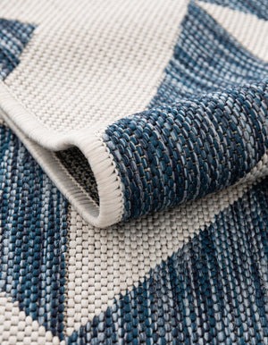 Blue 2' x 3' 1 Jill Zarin Outdoor Rectangle Area Rug Weather Resistant for Patio, Deck, Terrace, Balcony, Porch Durable 100% Polypropylene Carpet for Outside for Sale at Rug Engine
