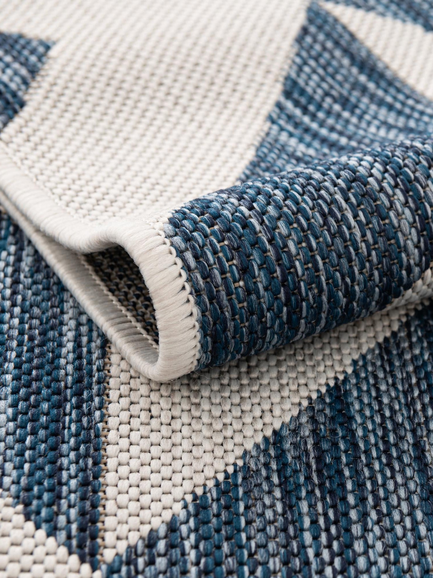 Blue 7' 10 x 10' Jill Zarin Outdoor Rectangle Area Rug Weather Resistant for Patio, Deck, Terrace, Balcony, Porch Durable 100% Polypropylene Carpet for Outside for Sale at Rug Engine