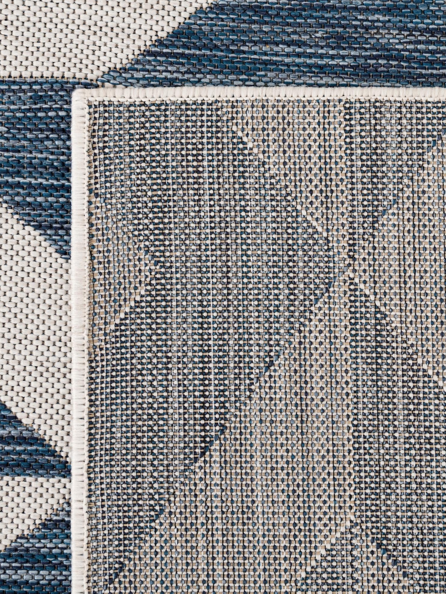 Blue 6' 1 x 9' Jill Zarin Outdoor Rectangle Area Rug Weather Resistant for Patio, Deck, Terrace, Balcony, Porch Durable 100% Polypropylene Carpet for Outside for Sale at Rug Engine