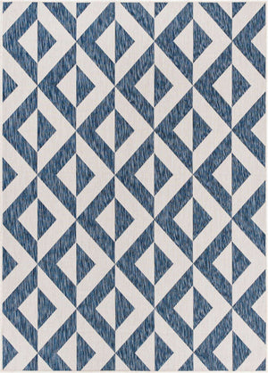 Blue 5' 3 x 8' Jill Zarin Outdoor Rectangle Area Rug Weather Resistant for Patio, Deck, Terrace, Balcony, Porch Durable 100% Polypropylene Carpet for Outside for Sale at Rug Engine
