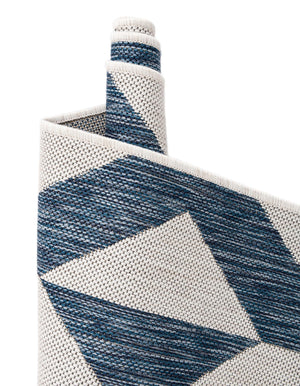 Blue 5' 3 x 8' Jill Zarin Outdoor Oval Area Rug Weather Resistant for Patio, Deck, Terrace, Balcony, Porch Durable 100% Polypropylene Carpet for Outside for Sale at Rug Engine
