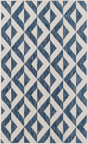 Blue 3' 1 x 5' 3 Jill Zarin Outdoor Rectangle Area Rug Weather Resistant for Patio, Deck, Terrace, Balcony, Porch Durable 100% Polypropylene Carpet for Outside for Sale at Rug Engine