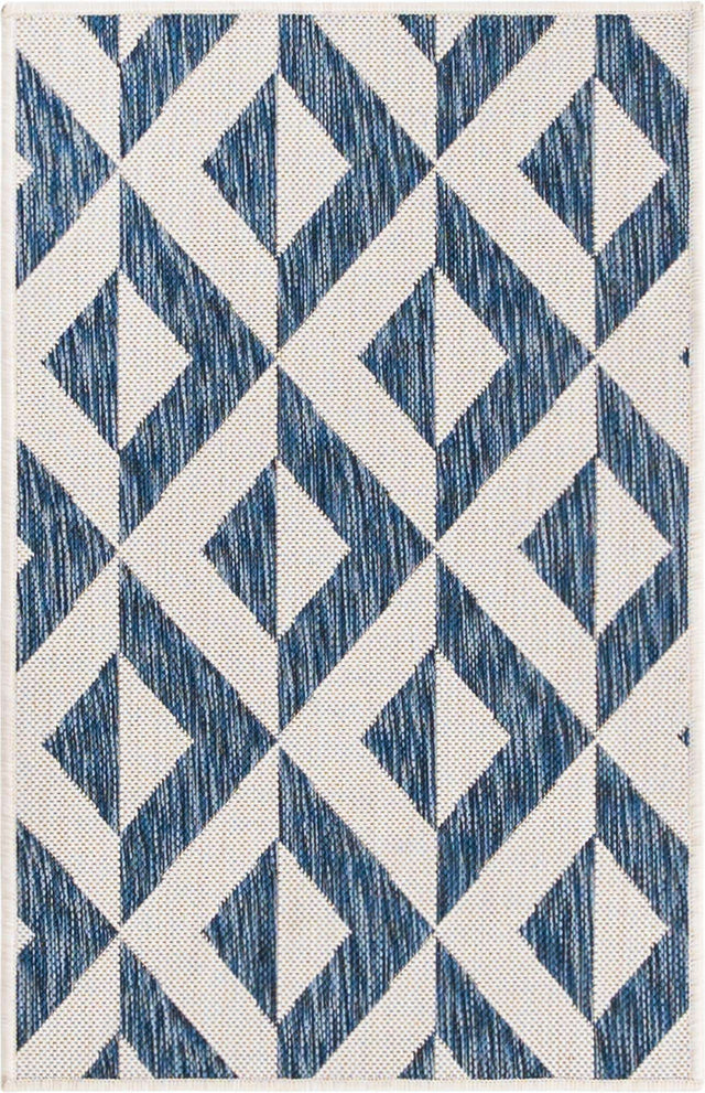 Blue 2' x 3' 1 Jill Zarin Outdoor Rectangle Area Rug Weather Resistant for Patio, Deck, Terrace, Balcony, Porch Durable 100% Polypropylene Carpet for Outside for Sale at Rug Engine