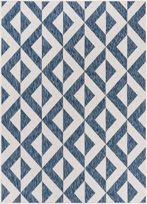 Blue 1' 4 x 1' 4 Jill Zarin Outdoor Sample Area Rug Weather Resistant for Patio, Deck, Terrace, Balcony, Porch Durable 100% Polypropylene Carpet for Outside for Sale at Rug Engine