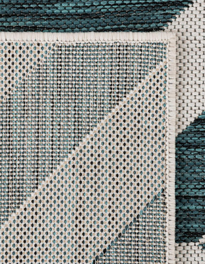 Teal 7' 1 x 10' Jill Zarin Outdoor Rectangle Area Rug Weather Resistant for Patio, Deck, Terrace, Balcony, Porch Durable 100% Polypropylene Carpet for Outside for Sale at Rug Engine