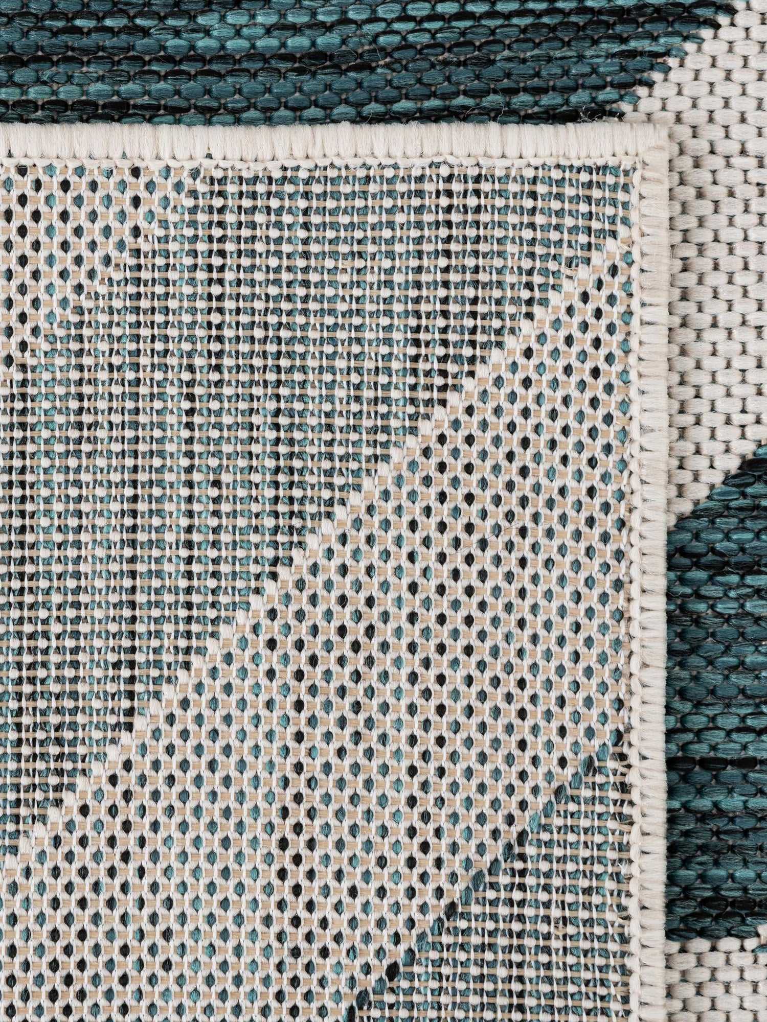 Teal 6' 1 x 9' Jill Zarin Outdoor Rectangle Area Rug Weather Resistant for Patio, Deck, Terrace, Balcony, Porch Durable 100% Polypropylene Carpet for Outside for Sale at Rug Engine