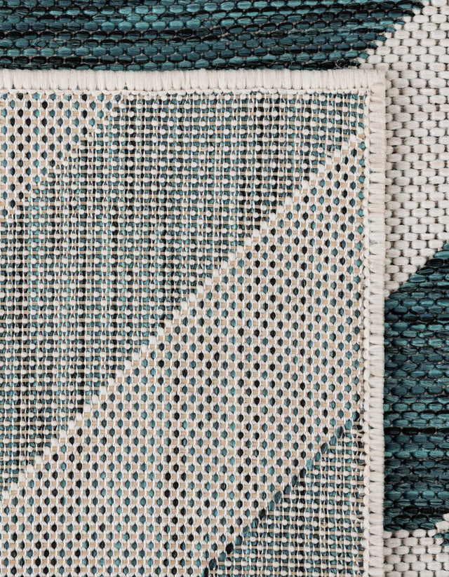Teal 6' 1 x 9' Jill Zarin Outdoor Rectangle Area Rug Weather Resistant for Patio, Deck, Terrace, Balcony, Porch Durable 100% Polypropylene Carpet for Outside for Sale at Rug Engine