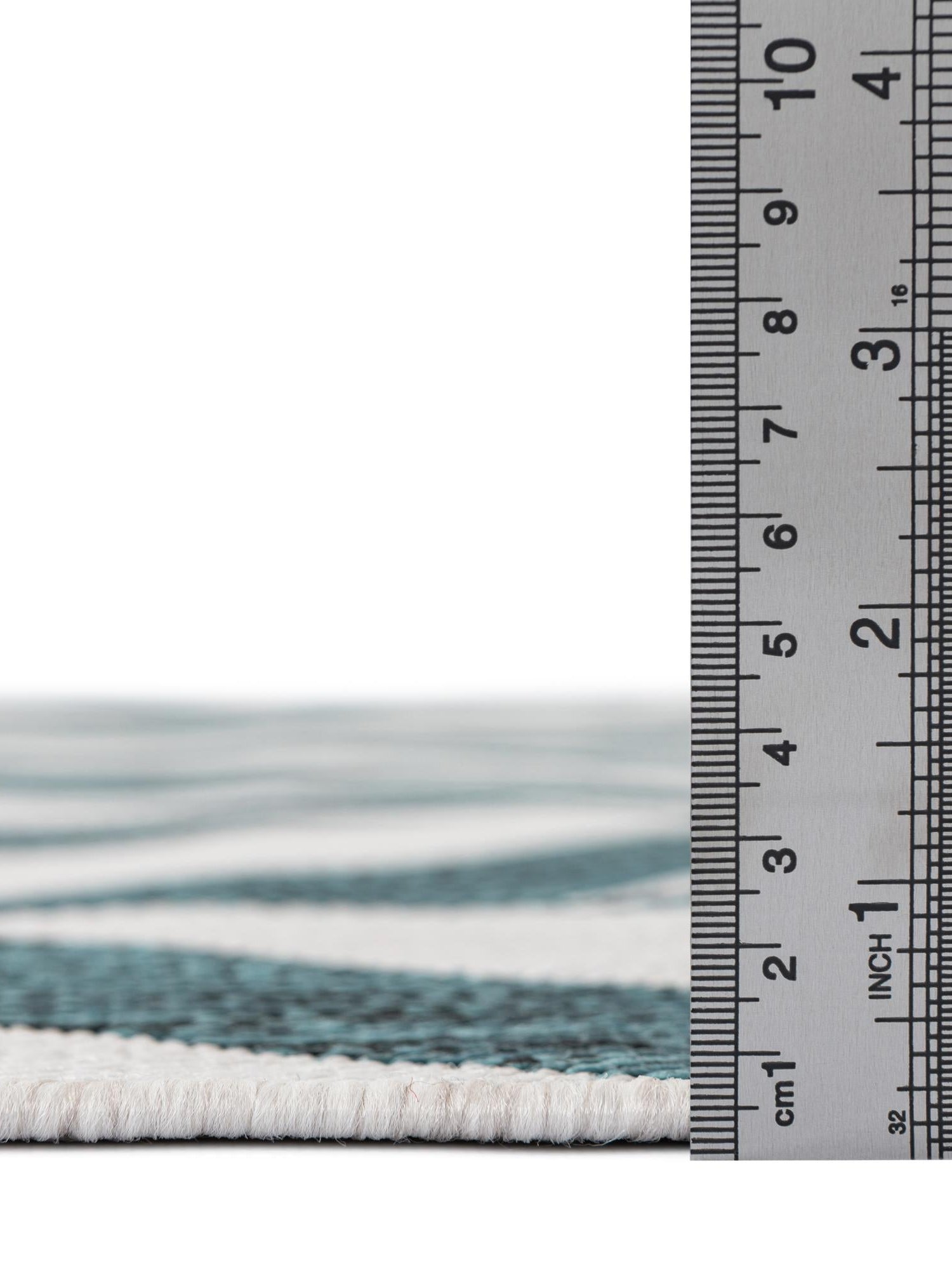 Teal 7' 10 x 10' Jill Zarin Outdoor Oval Area Rug Weather Resistant for Patio, Deck, Terrace, Balcony, Porch Durable 100% Polypropylene Carpet for Outside for Sale at Rug Engine