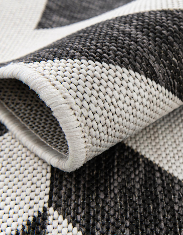 Charcoal Gray 6' 7 x 6' 7 Jill Zarin Outdoor Round Area Rug Weather Resistant for Patio, Deck, Terrace, Balcony, Porch Durable 100% Polypropylene Carpet for Outside for Sale at Rug Engine