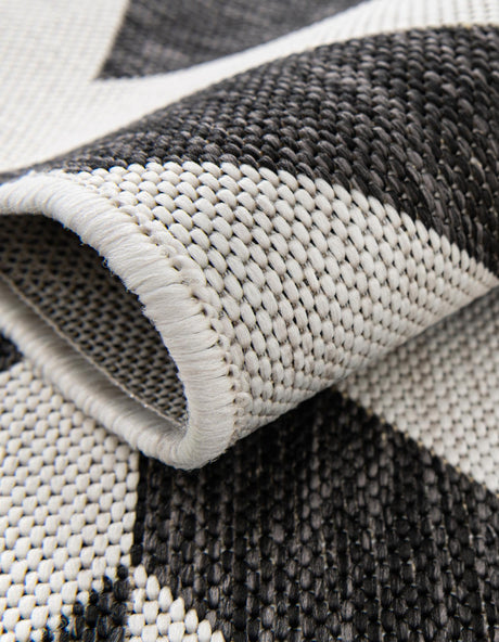 Charcoal Gray 3' 1 x 5' 3 Jill Zarin Outdoor Rectangle Area Rug Weather Resistant for Patio, Deck, Terrace, Balcony, Porch Durable 100% Polypropylene Carpet for Outside for Sale at Rug Engine