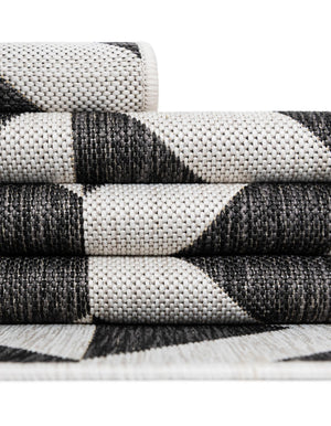 Charcoal Gray 7' 1 x 10' Jill Zarin Outdoor Rectangle Area Rug Weather Resistant for Patio, Deck, Terrace, Balcony, Porch Durable 100% Polypropylene Carpet for Outside for Sale at Rug Engine