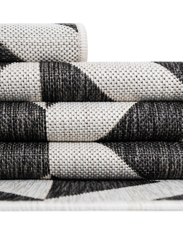 Charcoal Gray 7' 1 x 10' Jill Zarin Outdoor Rectangle Area Rug Weather Resistant for Patio, Deck, Terrace, Balcony, Porch Durable 100% Polypropylene Carpet for Outside for Sale at Rug Engine