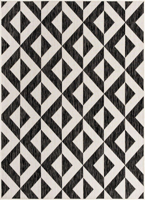 Charcoal Gray 5' 3 x 8' Jill Zarin Outdoor Rectangle Area Rug Weather Resistant for Patio, Deck, Terrace, Balcony, Porch Durable 100% Polypropylene Carpet for Outside for Sale at Rug Engine