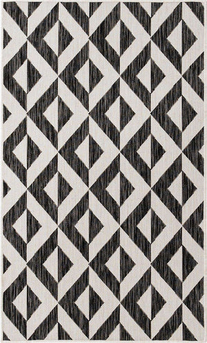 Charcoal Gray 3' 1 x 5' 3 Jill Zarin Outdoor Rectangle Area Rug Weather Resistant for Patio, Deck, Terrace, Balcony, Porch Durable 100% Polypropylene Carpet for Outside for Sale at Rug Engine
