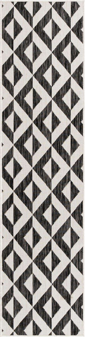 Charcoal Gray 2' x 8' Jill Zarin Outdoor Runner Area Rug Weather Resistant for Patio, Deck, Terrace, Balcony, Porch Durable 100% Polypropylene Carpet for Outside for Sale at Rug Engine