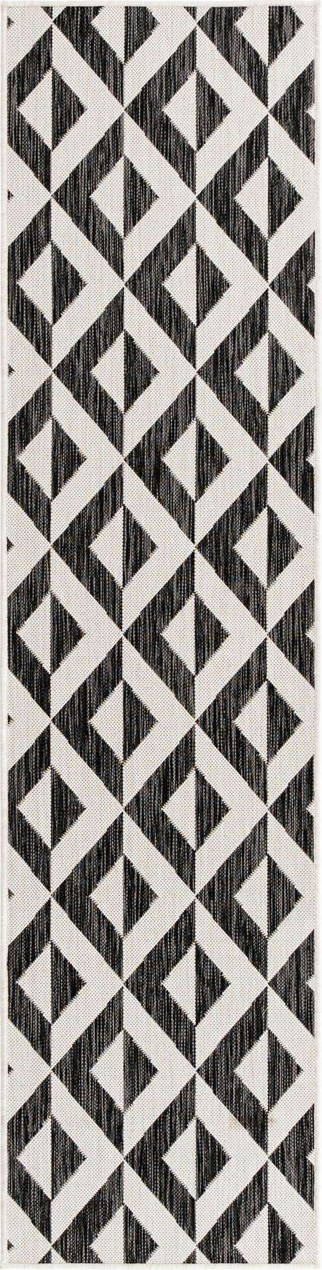 Charcoal Gray 2' x 8' Jill Zarin Outdoor Runner Area Rug Weather Resistant for Patio, Deck, Terrace, Balcony, Porch Durable 100% Polypropylene Carpet for Outside for Sale at Rug Engine