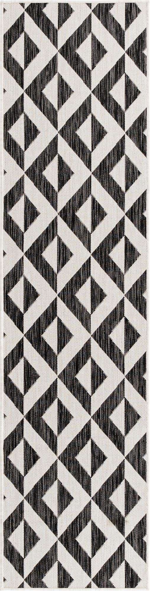Charcoal Gray 2' x 8' Jill Zarin Outdoor Runner Area Rug Weather Resistant for Patio, Deck, Terrace, Balcony, Porch Durable 100% Polypropylene Carpet for Outside for Sale at Rug Engine