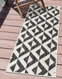Charcoal Gray 2' x 6' 1 Jill Zarin Outdoor Runner Area Rug Weather Resistant for Patio, Deck, Terrace, Balcony, Porch Durable 100% Polypropylene Carpet for Outside for Sale at Rug Engine