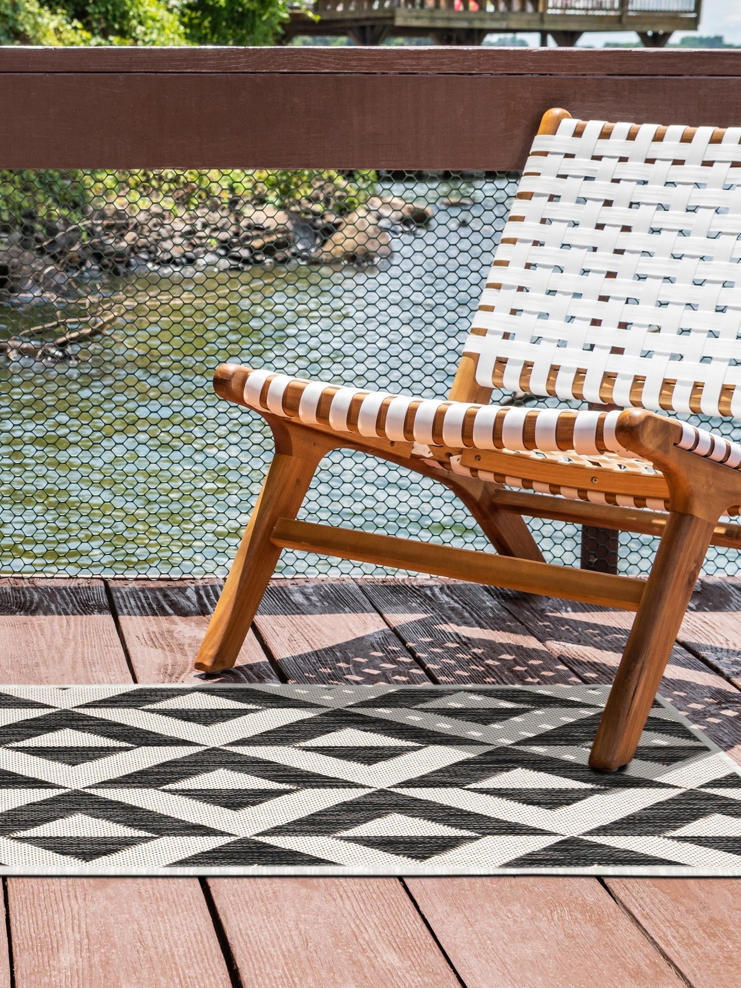 Charcoal Gray 2' x 5' 3 Jill Zarin Outdoor Runner Area Rug Weather Resistant for Patio, Deck, Terrace, Balcony, Porch Durable 100% Polypropylene Carpet for Outside for Sale at Rug Engine