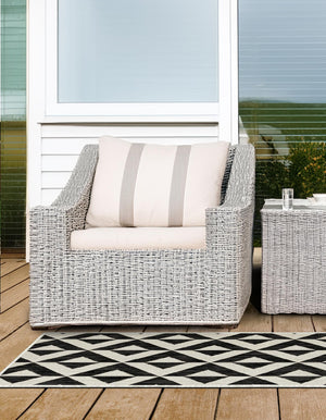 Charcoal Gray 2' x 6' 1 Jill Zarin Outdoor Runner Area Rug Weather Resistant for Patio, Deck, Terrace, Balcony, Porch Durable 100% Polypropylene Carpet for Outside for Sale at Rug Engine