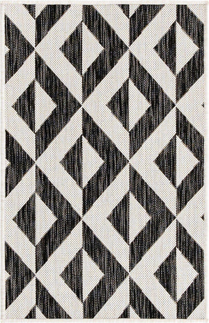 Charcoal Gray 2' x 3' 1 Jill Zarin Outdoor Rectangle Area Rug Weather Resistant for Patio, Deck, Terrace, Balcony, Porch Durable 100% Polypropylene Carpet for Outside for Sale at Rug Engine