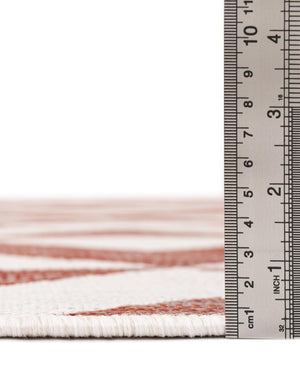 Rust Red 5' 3 x 8' Jill Zarin Outdoor Rectangle Area Rug Weather Resistant for Patio, Deck, Terrace, Balcony, Porch Durable 100% Polypropylene Carpet for Outside for Sale at Rug Engine