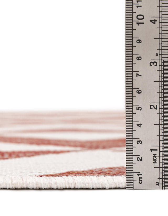 Rust Red 5' 3 x 8' Jill Zarin Outdoor Rectangle Area Rug Weather Resistant for Patio, Deck, Terrace, Balcony, Porch Durable 100% Polypropylene Carpet for Outside for Sale at Rug Engine