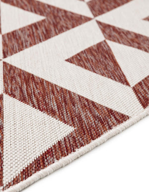 Rust Red 7' 10 x 10' Jill Zarin Outdoor Oval Area Rug Weather Resistant for Patio, Deck, Terrace, Balcony, Porch Durable 100% Polypropylene Carpet for Outside for Sale at Rug Engine