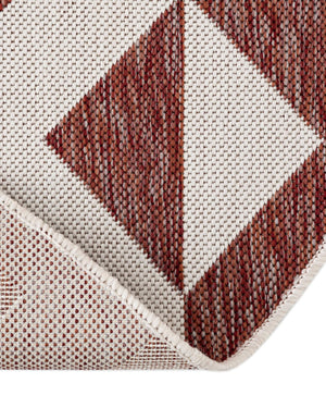 Rust Red 7' 10 x 10' Jill Zarin Outdoor Oval Area Rug Weather Resistant for Patio, Deck, Terrace, Balcony, Porch Durable 100% Polypropylene Carpet for Outside for Sale at Rug Engine