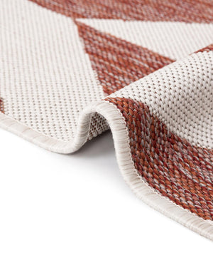 Rust Red 7' 10 x 10' Jill Zarin Outdoor Oval Area Rug Weather Resistant for Patio, Deck, Terrace, Balcony, Porch Durable 100% Polypropylene Carpet for Outside for Sale at Rug Engine
