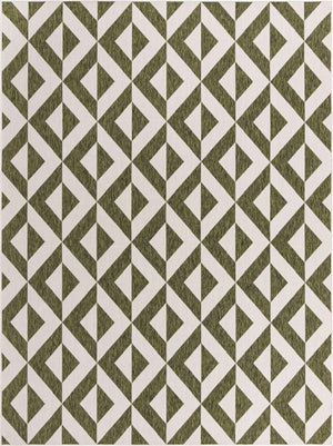 Green 9' x 12' Jill Zarin Outdoor Rectangle Area Rug Weather Resistant for Patio, Deck, Terrace, Balcony, Porch Durable 100% Polypropylene Carpet for Outside for Sale at Rug Engine
