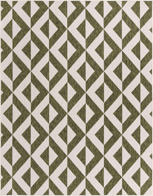 Green 7' 10 x 10' Jill Zarin Outdoor Rectangle Area Rug Weather Resistant for Patio, Deck, Terrace, Balcony, Porch Durable 100% Polypropylene Carpet for Outside for Sale at Rug Engine