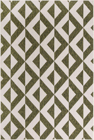 Green 6' 1 x 9' Jill Zarin Outdoor Rectangle Area Rug Weather Resistant for Patio, Deck, Terrace, Balcony, Porch Durable 100% Polypropylene Carpet for Outside for Sale at Rug Engine