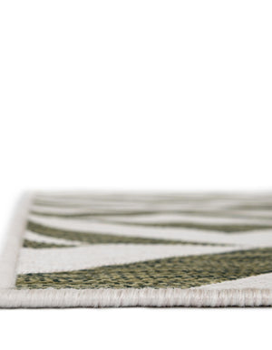 Green 3' 1 x 5' 3 Jill Zarin Outdoor Rectangle Area Rug Weather Resistant for Patio, Deck, Terrace, Balcony, Porch Durable 100% Polypropylene Carpet for Outside for Sale at Rug Engine