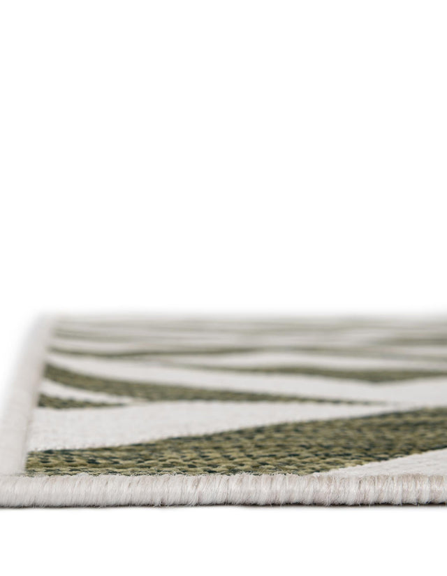 Green 3' 1 x 5' 3 Jill Zarin Outdoor Rectangle Area Rug Weather Resistant for Patio, Deck, Terrace, Balcony, Porch Durable 100% Polypropylene Carpet for Outside for Sale at Rug Engine