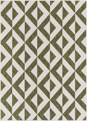 Green 5' 3 x 8' Jill Zarin Outdoor Rectangle Area Rug Weather Resistant for Patio, Deck, Terrace, Balcony, Porch Durable 100% Polypropylene Carpet for Outside for Sale at Rug Engine