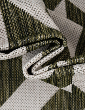 Green 7' 10 x 10' Jill Zarin Outdoor Oval Area Rug Weather Resistant for Patio, Deck, Terrace, Balcony, Porch Durable 100% Polypropylene Carpet for Outside for Sale at Rug Engine