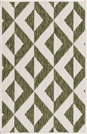 Green 2' x 3' 1 Jill Zarin Outdoor Rectangle Area Rug Weather Resistant for Patio, Deck, Terrace, Balcony, Porch Durable 100% Polypropylene Carpet for Outside for Sale at Rug Engine