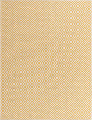 Yellow Ivory 7' 10 x 10' Jill Zarin Outdoor Rectangle Area Rug Weather Resistant for Patio, Deck, Terrace, Balcony, Porch Durable 100% Polypropylene Carpet for Outside for Sale at Rug Engine