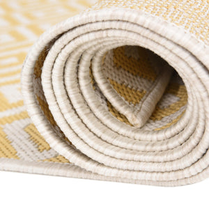Yellow Ivory 10' 8 x 10' 8 Jill Zarin Outdoor Square Area Rug Weather Resistant for Patio, Deck, Terrace, Balcony, Porch Durable 100% Polypropylene Carpet for Outside for Sale at Rug Engine