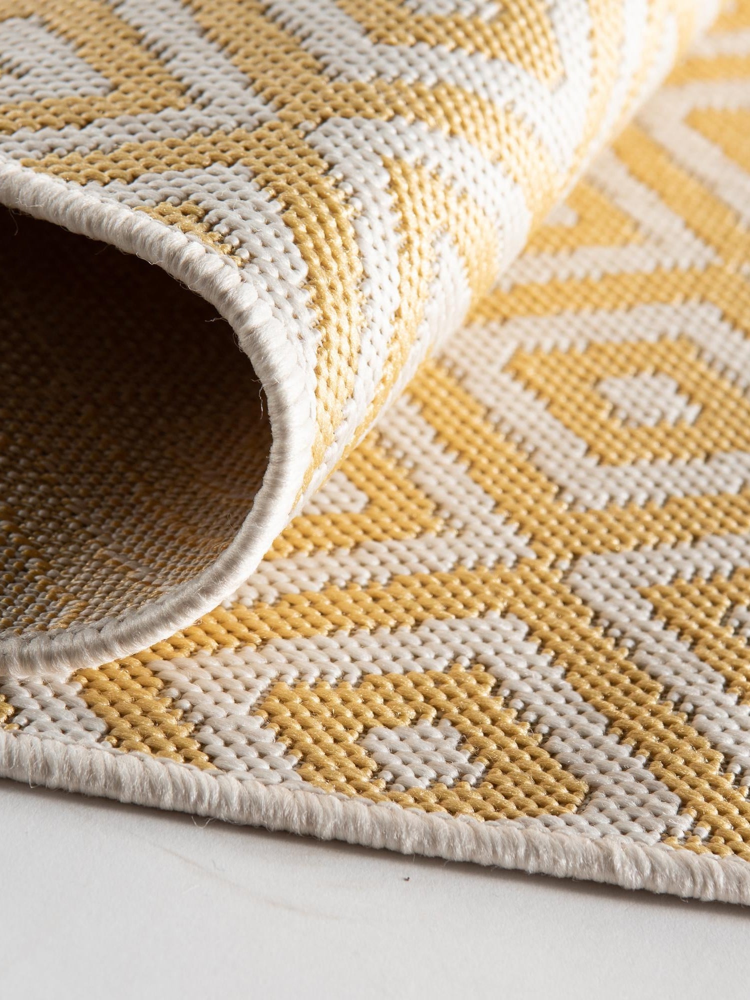 Yellow Ivory 13' 1 x 13' 1 Jill Zarin Outdoor Round Area Rug Weather Resistant for Patio, Deck, Terrace, Balcony, Porch Durable 100% Polypropylene Carpet for Outside for Sale at Rug Engine