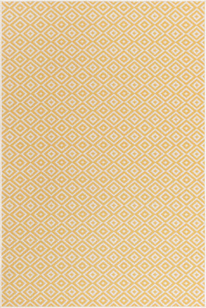 Yellow Ivory 6' 1 x 9' Jill Zarin Outdoor Rectangle Area Rug Weather Resistant for Patio, Deck, Terrace, Balcony, Porch Durable 100% Polypropylene Carpet for Outside for Sale at Rug Engine