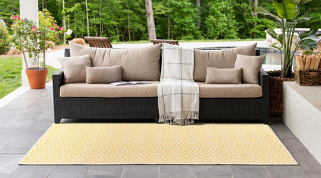 Yellow Ivory 3' 1 x 5' 3 Jill Zarin Outdoor Rectangle Area Rug Weather Resistant for Patio, Deck, Terrace, Balcony, Porch Durable 100% Polypropylene Carpet for Outside for Sale at Rug Engine
