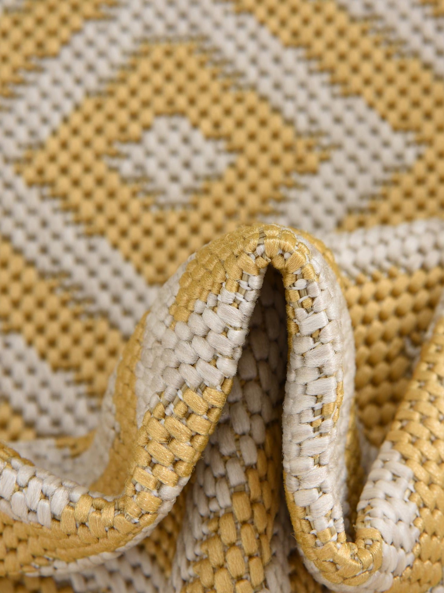 Yellow Ivory 2' x 3' 1 Jill Zarin Outdoor Rectangle Area Rug Weather Resistant for Patio, Deck, Terrace, Balcony, Porch Durable 100% Polypropylene Carpet for Outside for Sale at Rug Engine