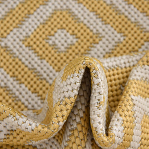 Yellow Ivory 2' x 3' 1 Jill Zarin Outdoor Rectangle Area Rug Weather Resistant for Patio, Deck, Terrace, Balcony, Porch Durable 100% Polypropylene Carpet for Outside for Sale at Rug Engine