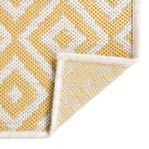 Yellow Ivory 2' x 3' 1 Jill Zarin Outdoor Rectangle Area Rug Weather Resistant for Patio, Deck, Terrace, Balcony, Porch Durable 100% Polypropylene Carpet for Outside for Sale at Rug Engine