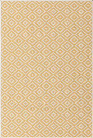 Yellow Ivory 4' 1 x 6' 1 Jill Zarin Outdoor Rectangle Area Rug Weather Resistant for Patio, Deck, Terrace, Balcony, Porch Durable 100% Polypropylene Carpet for Outside for Sale at Rug Engine