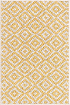 Yellow Ivory 2' x 3' 1 Jill Zarin Outdoor Rectangle Area Rug Weather Resistant for Patio, Deck, Terrace, Balcony, Porch Durable 100% Polypropylene Carpet for Outside for Sale at Rug Engine