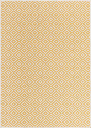 Yellow Ivory 1' 4 x 1' 4 Jill Zarin Outdoor Sample Area Rug Weather Resistant for Patio, Deck, Terrace, Balcony, Porch Durable 100% Polypropylene Carpet for Outside for Sale at Rug Engine